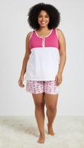 Pijama Baby Doll Regata C/ Shorts Plus Size Nº 50 Ao 54 Pijama Baby Doll Regata C/ Shorts Plus Size Nº 50 Ao 54
