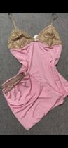 Pijama Baby Doll tamanho M cor rosa