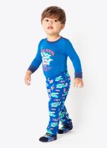 Pijama baby manga longa visco dragão street azul puket tamanho:6 a 9m