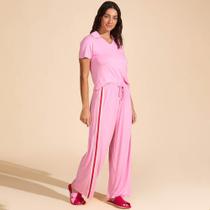 Pijama Baunilha Viscose Stretch Ve27 Rosa Feminino - Rosa - Feminino - 44