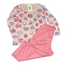 Pijama bebê com blusa rotativa feminino - Izitex