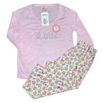 Pijama bebê com calça rotativa feminino
