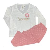 Pijama bebê com calça rotativa feminino