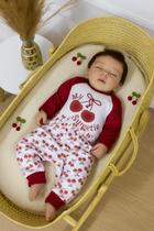 Pijama Bebê Cotton Confortável e Divertido para Noites de Sonhos Tranquilas Cerejinha