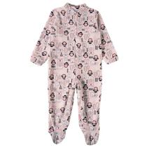 Pijama Bebê Feminino Peluciado Pinguim e Urso Tip Top