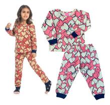 Pijama Bebê Menina Manga Longa Algodão Kamylus 10485