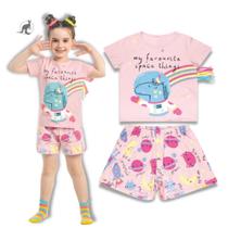 Pijama Bebê Menina Unicórnio Brilha no Escuro Kamylus 10356