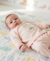 Pijama Bebê meninas Em Moletom Flanelado Grosso P 0 a 4 meses