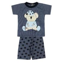 Pijama bebe menino em meia malha
