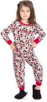 Pijama Bebê Minnie Branco Estampado - Coleção Mãe e Filha - Disney