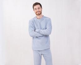 Pijama Bella Enxovais Plush Adulto Sonhos Azul Pijama Bella Enxovais Plush Adulto Sonhos Azul
