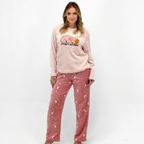 Pijama Bene Casa Manga Longa com Calça em Plush Pijama Bene Casa Manga Longa com Calça em Plush