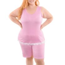 Pijama Bermudoll Poá Plus Size Regata Victory