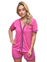 Pijama blogueira curto liso - Sonhar Sleepwear - REF 502 PINK