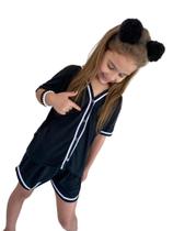 Pijama blogueirinha Infantil de Botão Baby doll americano - Pijamas Viçosa