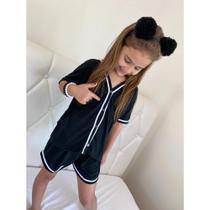 Pijama blogueirinnha infatil botão