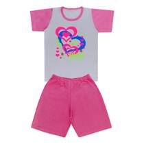 Pijama Blusa de Coração e Short - Big Bless