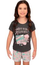 Pijama Blusa Mescla e Short - Izitex Pijama Blusa Mescla e Short - Izitex