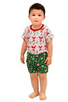 Pijama Body Baby Curto Natal Doce