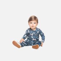 Pijama Body E Calça Malha Térmica Sublimada Bebê Have Fun 29578 Offwhite