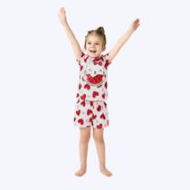 Pijama Brilha No Escuro Manga Curta Melancia Infantil Menina Kyly 1001152 Rosa