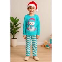 Pijama Calça e Blusa tema Natal Boneco de Neve Pijama Calça e Blusa tema Natal Boneco de Neve