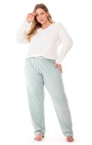Pijama Calça Manga Longa 100% Algodão Zee Rucci Plus Size