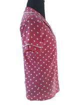 Pijama Camisaria Manga Curta Rosa com Bolinhas Brancas Feminino Pijama Camisaria Manga Curta Rosa com Bolinhas Brancas Feminino