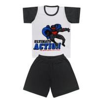 Pijama Camiseta de Super Herói e Short - Big Bless