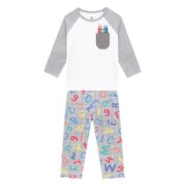 Pijama Camiseta e Calça Malha - Tam: 1 - Masculino