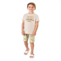 Pijama Camiseta E Shorts Juvenil Menino Estampa Baseball