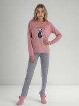 Pijama Canelado Inverno Longo Feminino Victory Plus Size