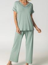 Pijama Capri Inspirate 130400 Feminino Homewear Viscose T. P/GG Pijama Capri Inspirate 130400 Feminino Homewear Viscose T. P/GG