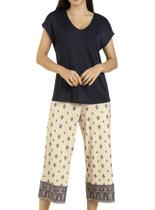 Pijama Capri Inspirate 130440 Feminino Homewear Microfibra Liight T. P/GG Pijama Capri Inspirate 130440 Feminino Homewear Microfibra Liight T. P/GG