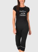 Pijama Capri Malwee 1000130702 Feminino Estampado Viscose Stretch T. P/XGG