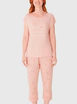 Pijama Capri Malwee 1000130702 Feminino Estampado Viscose Stretch T. P/XGG
