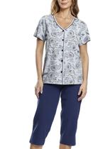 Pijama Capri Paulienne 081.75 Feminino Estampado Malha Algodão T. 42/54