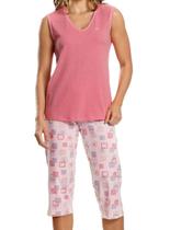 Pijama Capri Paulienne 380.74 Feminino Estampado Algodão T. 42/50