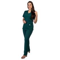 Pijama Cirúrgico Acinturado Gabardine Verde Blanco Raro Pijama Cirúrgico Acinturado Gabardine Verde Blanco Raro