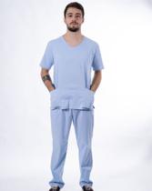 Pijama cirúrgico masculino azul claro