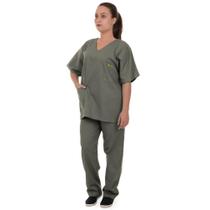 Pijama Cirúrgico Oxford Cinza Claro - Artipé Pijama Cirúrgico Oxford Cinza Claro - Artipé