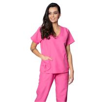 Pijama Cirúrgico Oxford Médico Hospitalar Scrub Feminino Pink - Anna Rosa