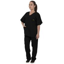 Pijama Cirúrgico Oxford Preto - Artipé Pijama Cirúrgico Oxford Preto - Artipé