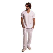 Pijama Cirúrgico Scrub Gabardine Branco Blanco Raro Pijama Cirúrgico Scrub Gabardine Branco Blanco Raro