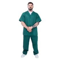 Pijama Cirúrgico Verde Scrub Masculino Tecido em Brim Pijama Cirúrgico Verde Scrub Masculino Tecido em Brim