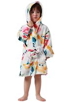 Pijama com capuz e roupão de banho DELEY para meninos e meninas, lã de coral macio Pijama com capuz e roupão de banho DELEY para meninos e meninas, lã de coral macio