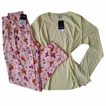 Pijama Conjunto Feminino Algodão Calça Inverno Raposa Malwee