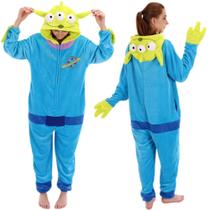 Pijama COSUSKET Aliens ajustado unissex para adultos verde/azul Pijama COSUSKET Aliens ajustado unissex para adultos verde/azul
