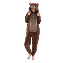 Pijama COSUSKET Bear Sherpa, macacão unissex para adultos