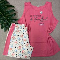 Pijama cotilo plus size feminino curto em algodão 52150